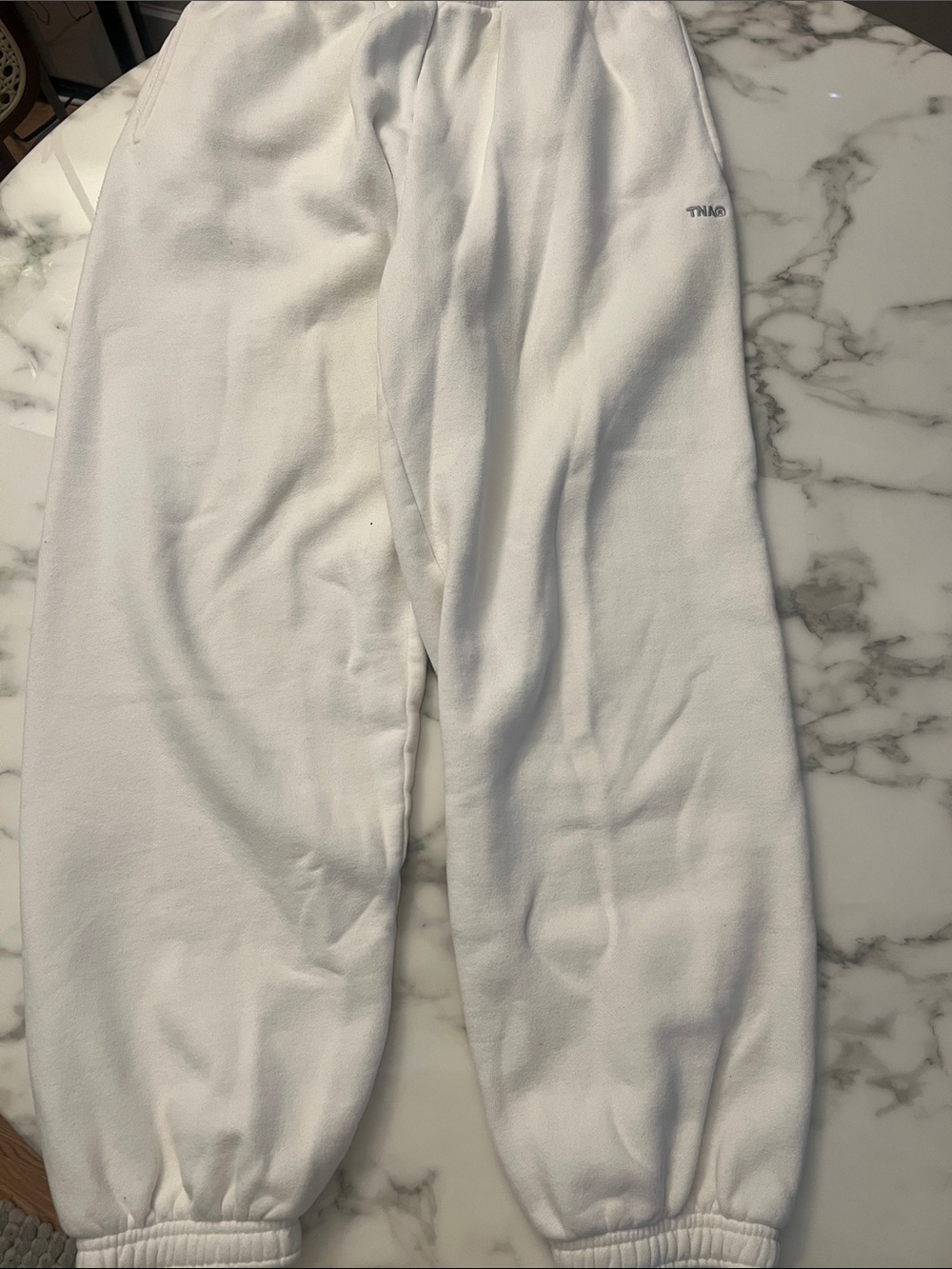 Aritzia White Fleece Sweatpants
